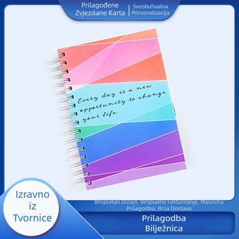 A5 poslovna bilježnica s prilagođenim logotipom, spiralno uvezana, studentska bilježnica