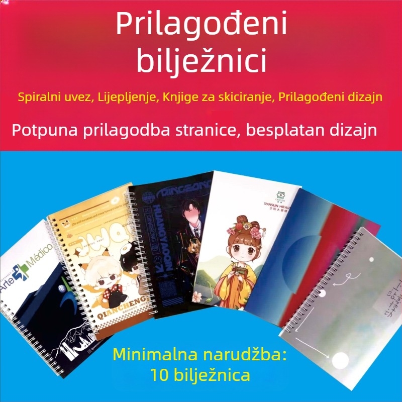 A5 spiralna bilježnica s potpuno prilagođenim unutarnjim stranicama, dnevnik za studente ljepilom uvezom, planer s odvojivim listovima, poslovni poklon