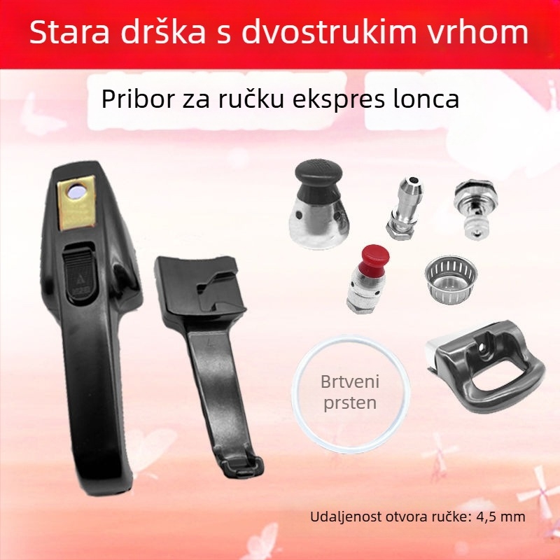 Ručka za lonac pod tlakom Shenyang Aiqi, starog stila, crna, ručka tipa push, dodatak (bez izlazne cijevi)