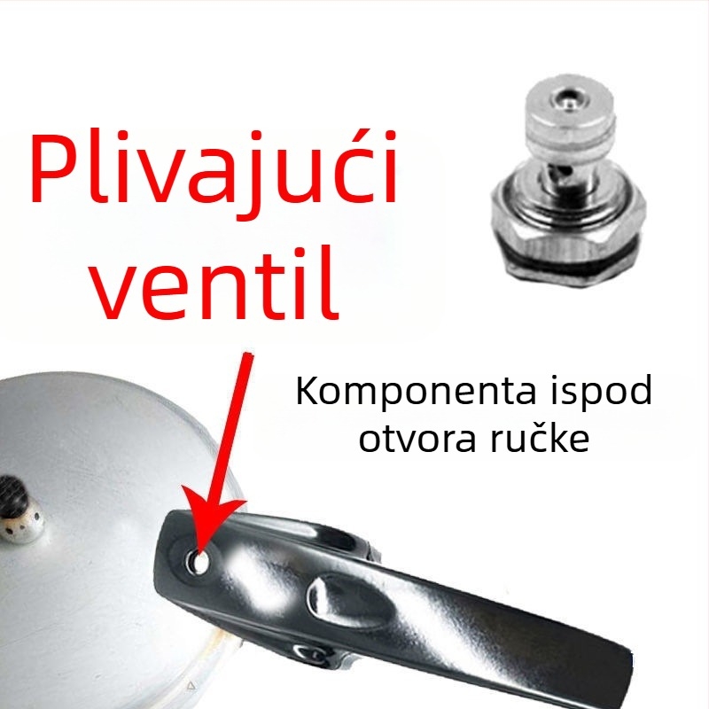 Ručka za lonac pod tlakom Shenyang Aiqi, starog stila, crna, ručka tipa push, dodatak (bez izlazne cijevi)