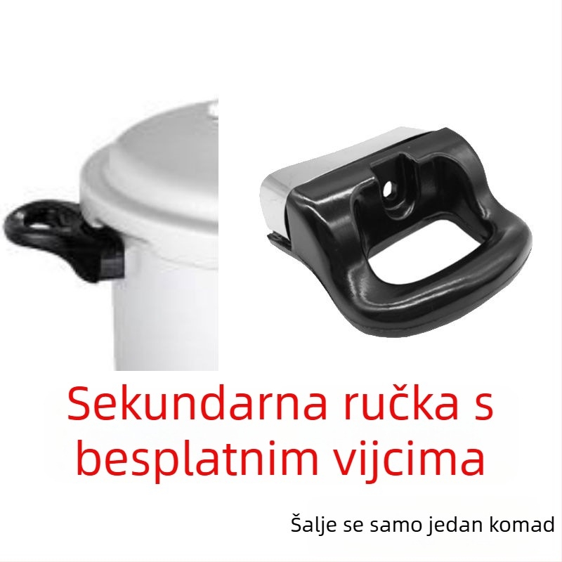 Ručka za lonac pod tlakom Shenyang Aiqi, starog stila, crna, ručka tipa push, dodatak (bez izlazne cijevi)