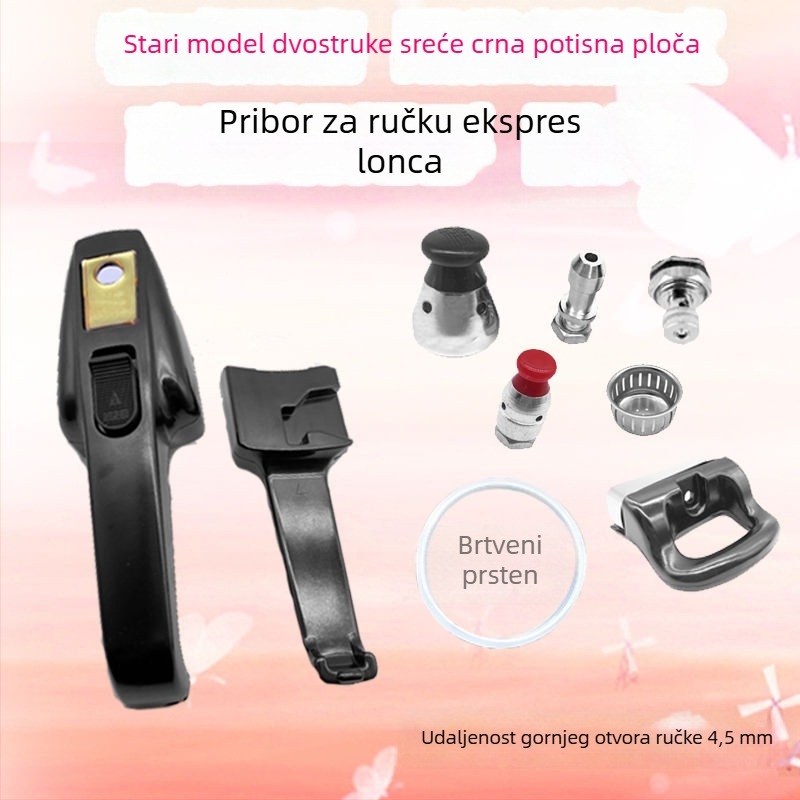 Ručka za lonac pod tlakom Shenyang Aiqi, starog stila, crna, ručka tipa push, dodatak (bez izlazne cijevi)
