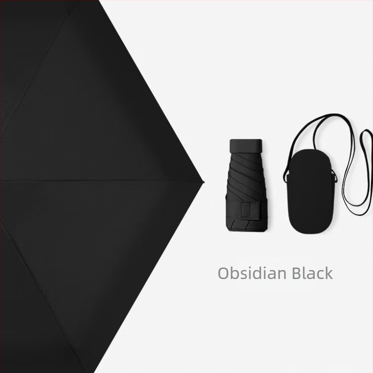 Ultra lagani petokraki kišobran, mini džepni plosnati kišobran, dvostruka namjena, prijenosna zaštita od sunca
