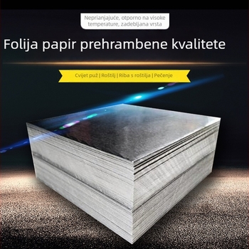 Listovi aluminijske folije za pečenje i roštiljanje, nelepivi kuhinjski papir za air fryer, pogodni za morsku hranu i rezance
