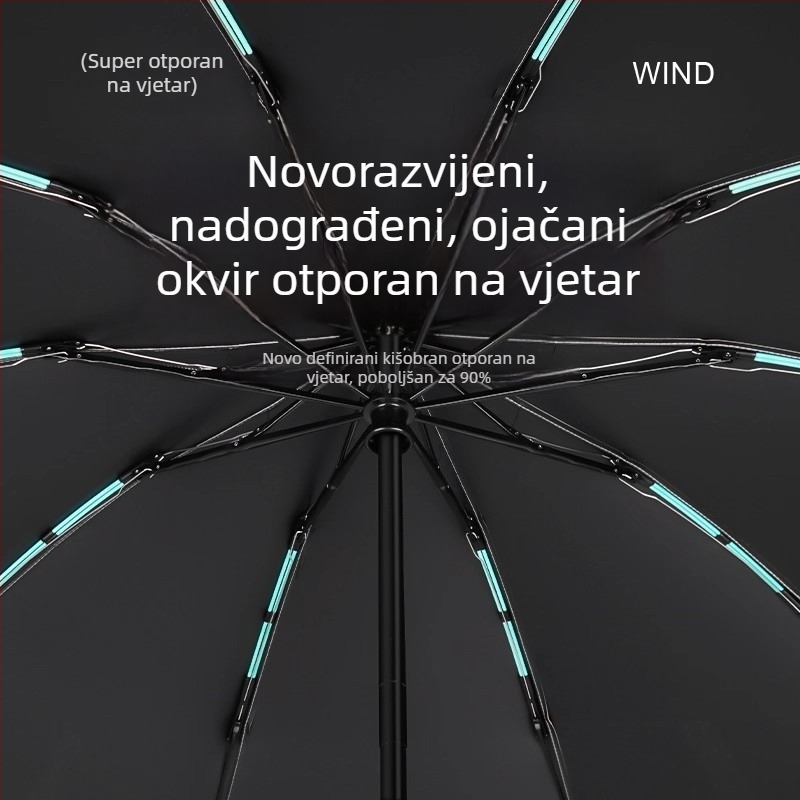 20-okraki reverzni kišobran za sunce i kišu, automatski sklopivi kišobran s logom, za muškarce i žene