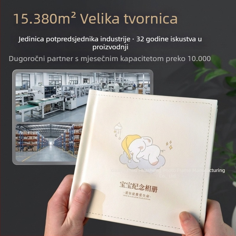 Luksuzni kožni fotoalbum s prilagođenim dizajnom kožne naslovnice, razni motivi naslovnice, ispis i izrada visokorezolucijskih unutarnjih stranica za dječje fotografije