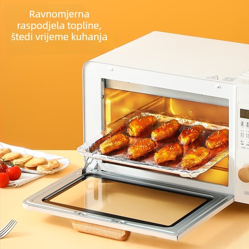 Jednokratna rola aluminijske folije otporna na visoke temperature za pećnicu, deblja folija za roštilj i pečenje, 30 cm x 5 m, debljina 10–25 µm.