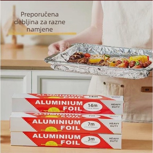 Aluminijska folija za roštilj, više veličina, kućna kuhinja, pogodna za fritézu na zrak i pećnicu