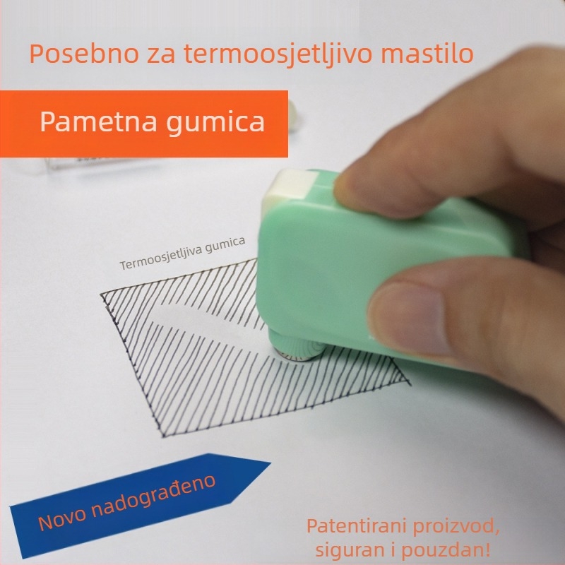 Inteligentna punjiva gumica za termički izbrisivo pero