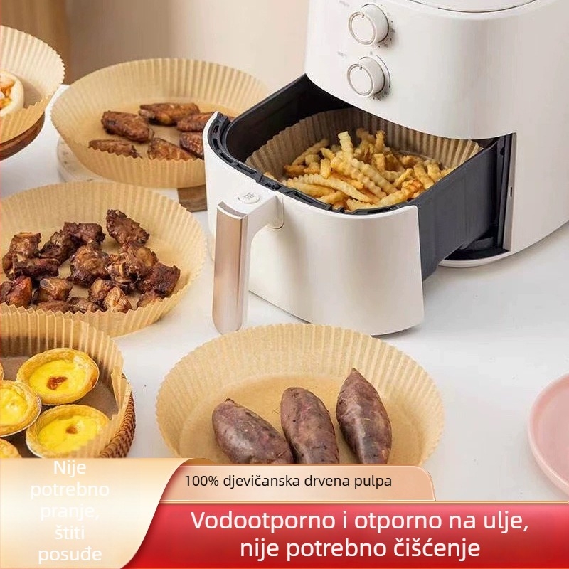 Pek papir s premazom silikonom za pećnicu i frižider s zrakom, papir za upijanje masnoće, aluminijska folija, dvostrani Kraft papir za torte