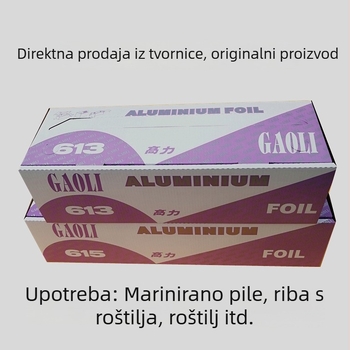 High Force 615 aluminijska folija za hranu, 0.018 mm, Klasa A — roštiljanje i pečenje mesa, piletine i ribe