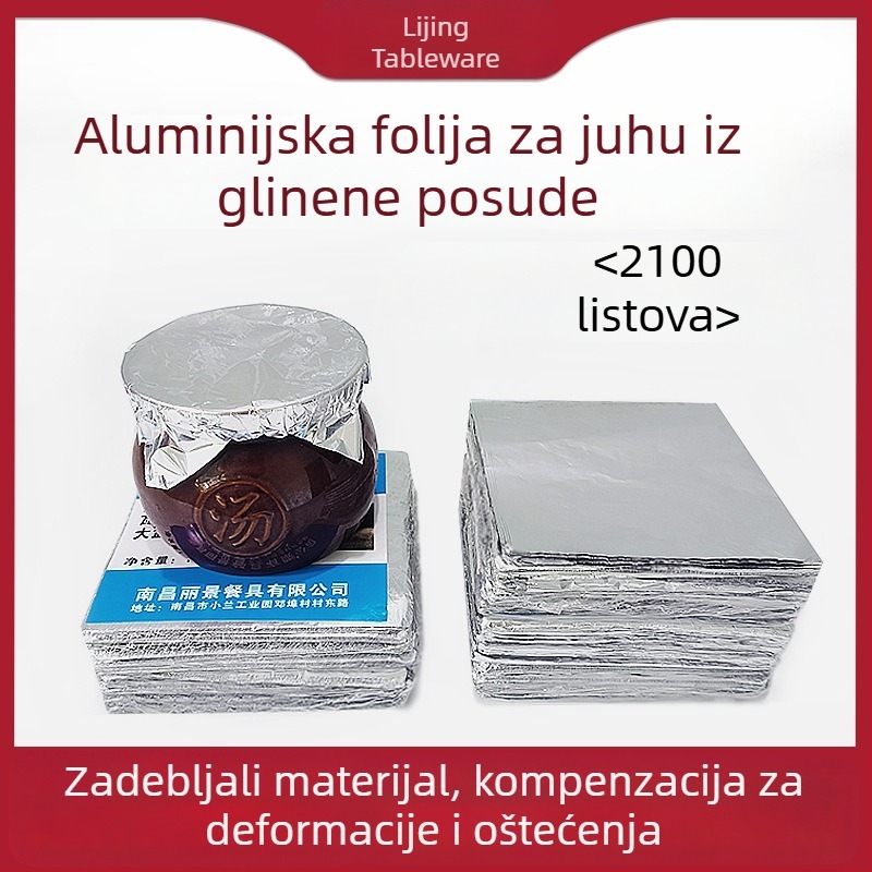Aluminijski folijski listovi za pečenje i roštilj, pogodni za zatvaranje mliječnog čaja i toplih napitaka, održavaju toplinu i svježinu, otporni na visoke temperature.