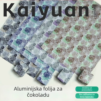 Prilagođeni aluminijski folijski papir za hranu: čokolada i čaj, zlatna folija u boji, gusti omotni papir