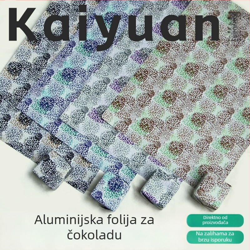 Prilagođeni aluminijski folijski papir za hranu: čokolada i čaj, zlatna folija u boji, gusti omotni papir