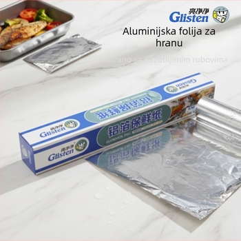 Papir za pečenje s aluminijskom folijom za pećnicu i kuhanje u zraku, 30 cm × 5 m