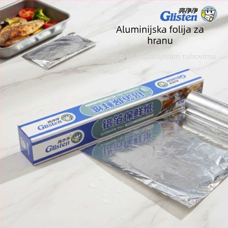 Papir za pečenje s aluminijskom folijom za pećnicu i kuhanje u zraku, 30 cm × 5 m