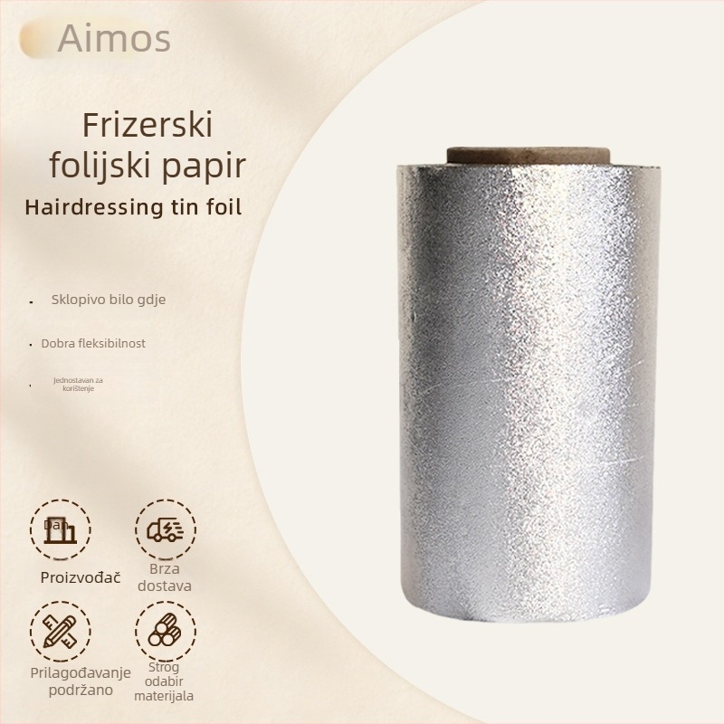 Aluminijska folija za trajnu i bojanje kose, profesionalna folija za stiliziranje i isticanje, reljefna folija za nokte
