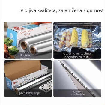 Debeli aluminijski folijski rolovi za hranu za uređaje s zrakom, za pećnicu i komercijalno roštiljanje