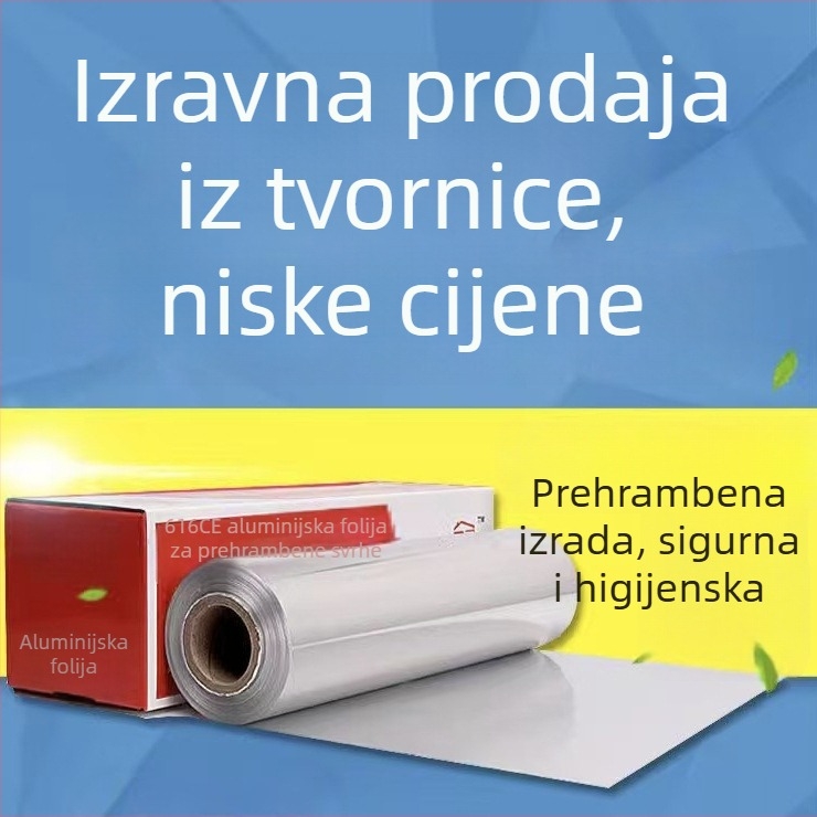 Debeli aluminijski folijski rolovi za hranu za uređaje s zrakom, za pećnicu i komercijalno roštiljanje