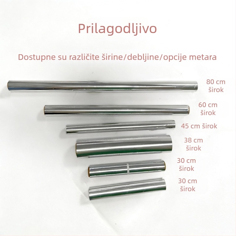 Debeli aluminijski folijski rolovi za hranu za uređaje s zrakom, za pećnicu i komercijalno roštiljanje