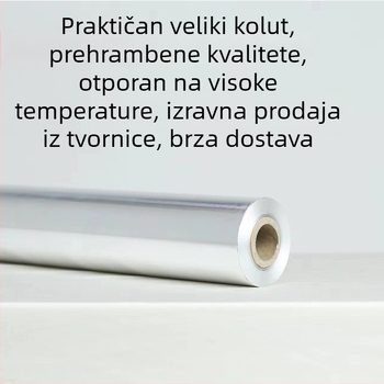 Debeli aluminijska folija rola, 18 mm, 30 × 150 m, s floralnim uzorkom za roštilj