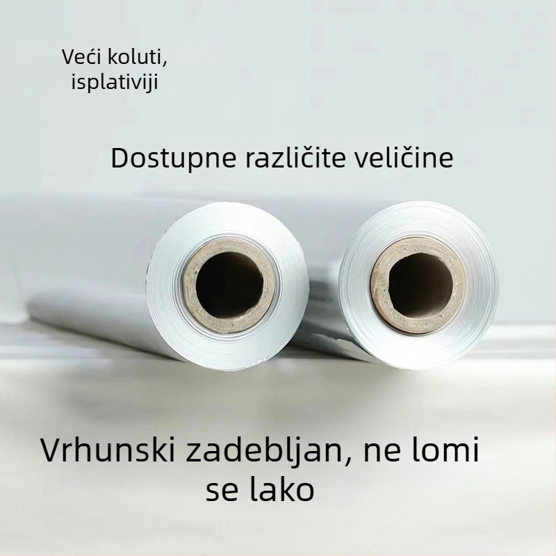 Debeli aluminijska folija rola, 18 mm, 30 × 150 m, s floralnim uzorkom za roštilj
