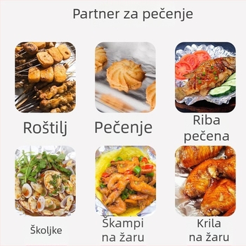 Aluminijska folija za pečenje i roštilj 8011, prehrambena kvaliteta, visoka temperaturna otpornost, vodonepropusna, širina 300/450 mm po narudžbi, debljina 0.009–0.025 mm, moguć tisak logotipa
