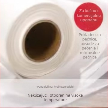 Papirom za pečenje sa silikonskim premazom, za pečenje i roštiljanje, neprianjajući, upija masnoću, otporno na visoke temperature