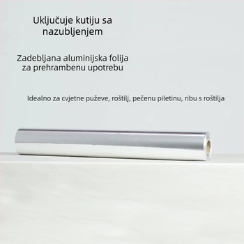 615 Aluminijska folija za roštilj – prehrambeno sigurna, čista aluminijska folija za pečenje mesa i plodova mora