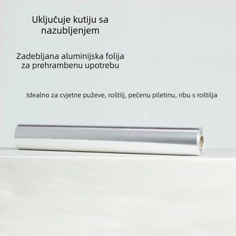 615 Aluminijska folija za roštilj – prehrambeno sigurna, čista aluminijska folija za pečenje mesa i plodova mora