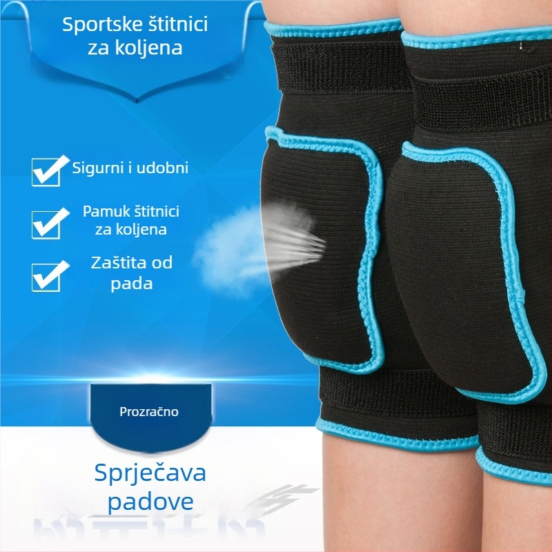 Zaštita koljena za figure skating – unisex za odrasle i djecu, debeli koljeni štit s Velcro trakom