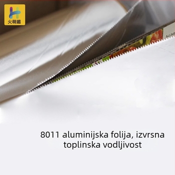 613 aluminijska folija, rolna, širina 38 cm, debljina 22 mm, za roštiljanje i pečenje, s logom