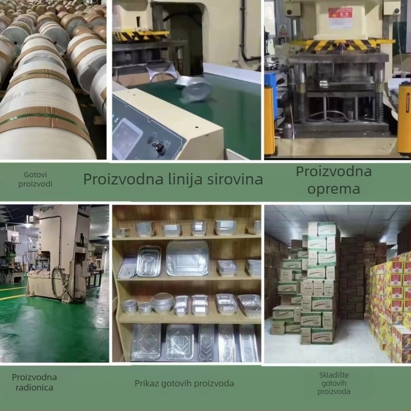 Komercijalni debeli aluminijski folijski listovi, narezani na ploške, jednokratni, prehrambene kvalitete, za roštilj, prilagodljive veličine