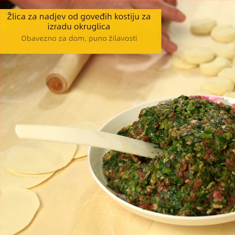 Žlica za punjenje knedli od goveđih kostiju – alat za izradu knedli i wontona