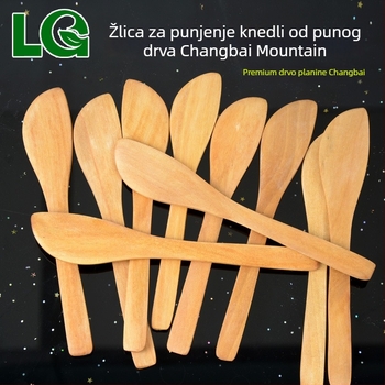Set alata za izradu knedli: bambus žlica za punjenje, drveni štapić za punjenje, ploča za punjenje, alat za wonton, kućni set za knedle