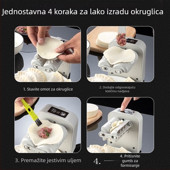 Potpuno automatski stroj za izradu knedli za kućnu upotrebu, kompaktni kalup za knedle, električni stroj za knedle