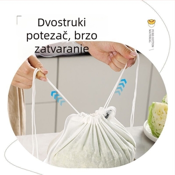 Lis za otjecanje vode iz nadjeva za knedle, vrećica za nadjev od povrća, vrećica za filtriranje sojinog mlijeka, filter i cedilo za čaj, pres za dehidraciju povrća
