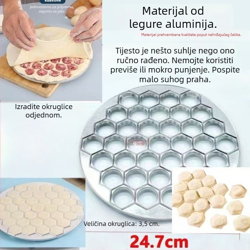 Aluminijski kalup za knedle – brzo oblikovanje, kuhinjski alat