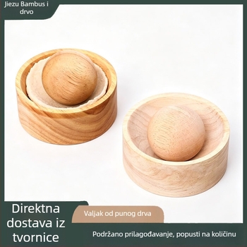 Okrugla drvena forma za tijesto za knedle i ručni alat za razvaljivanje tijesta, za kućnu upotrebu