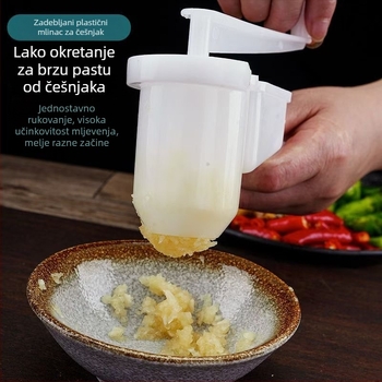 Ručna presa za češnjak za kućnu upotrebu, velika kuhinjska drobilica za češnjak, plastična drobilica za češnjak i đumbir