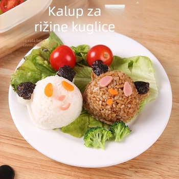 Model za rižu s oblikom panda — alat za oblikovanje riže za sushi i nori