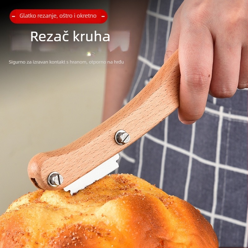 Nož za oblikovanje i rezanje kruha, prenosni kružni nož za rezanje kruha, nož za baguetu za pečenje.