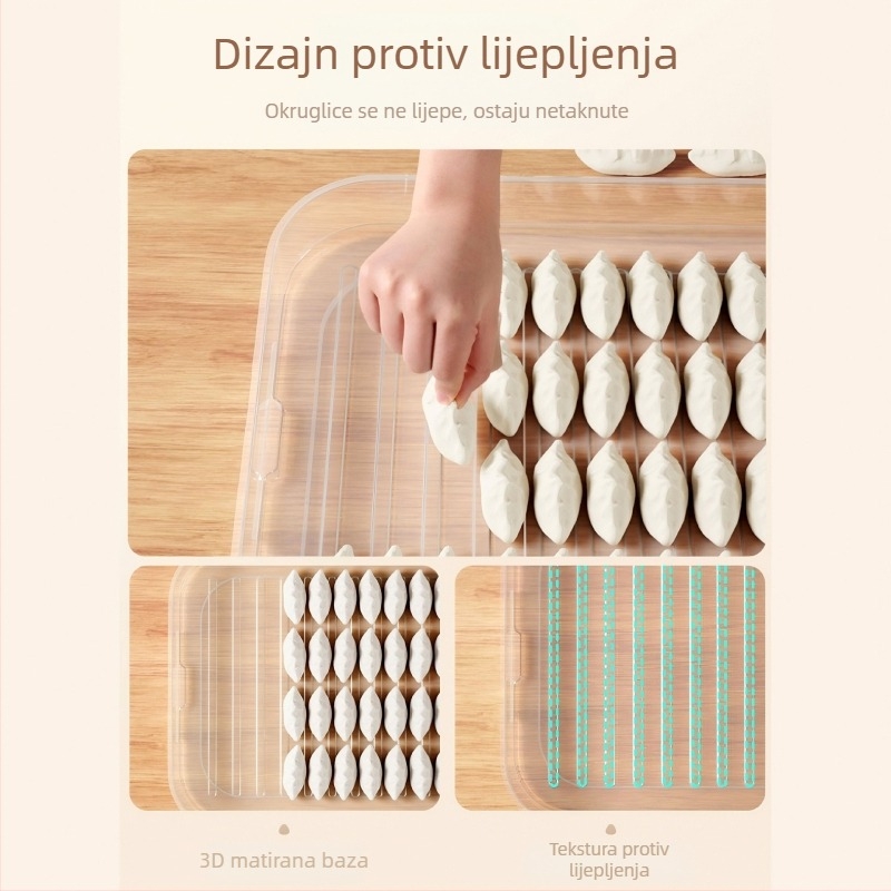 Plastična kutija za knedle 30,5 × 22 cm