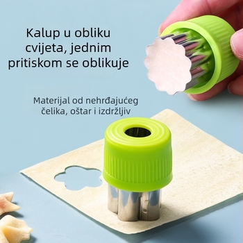 Nerđajući čelik: kalup za tjesteninu s reljefom leptira; rezač za povrće i voće; dodatak za dječju prehranu; kalup za wonton; set za pečenje karikaturnih keksa