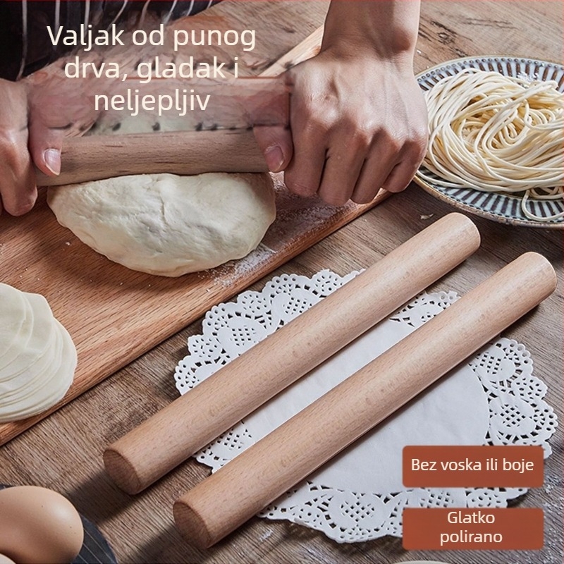 Drveni valjak za tijesto, 1 kom.