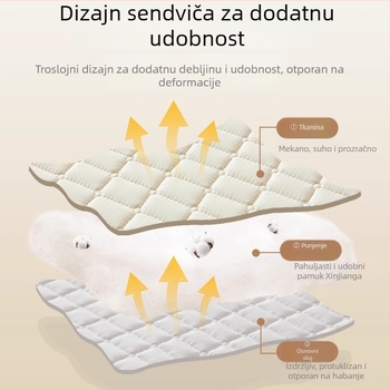 Navlaka od 100% pamuka s quilted uzorkom za jednokrevetnu postel, debeli madrac zaštita, trodijelni set