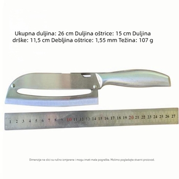 Višenamjenski nož za guljenje i rezanje od nehrđajućeg čelika, kuhinjski alat za voće, 2-u-1