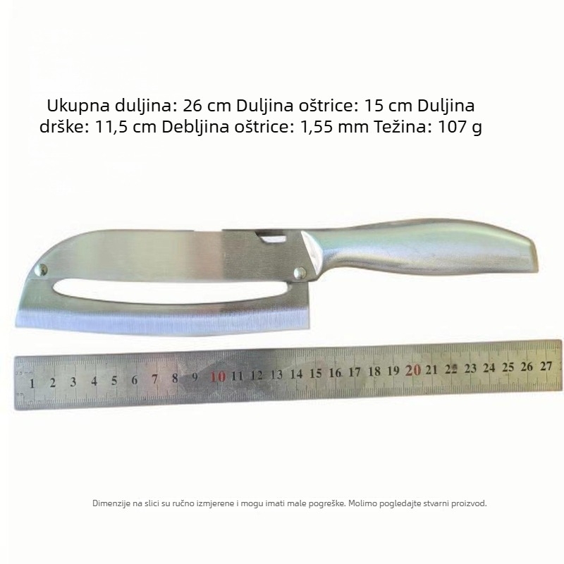 Višenamjenski nož za guljenje i rezanje od nehrđajućeg čelika, kuhinjski alat za voće, 2-u-1