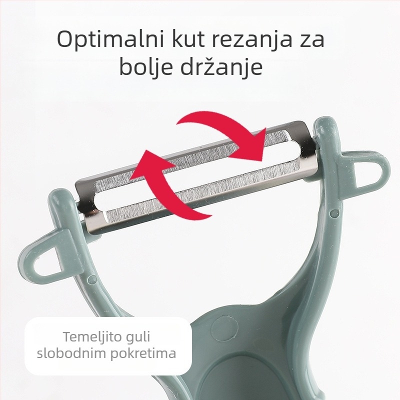 Višenamjenski nož za voće s guljenjem i rezanjem, oštrica od nehrđajućeg čelika i rende