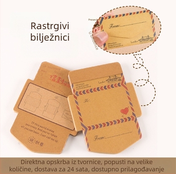 Kreativna bilježnica u korejskom stilu s retro dizajnom omotnice, odvojive bilješke, karikature dnevnika